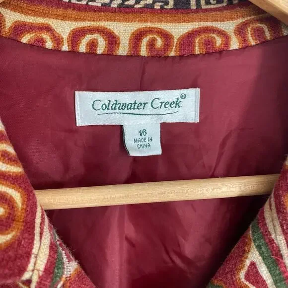 Coldwater Creek Jacket Aztec Western Cowgirl Southwest Native Oversized 16 - Picture 4 of 10